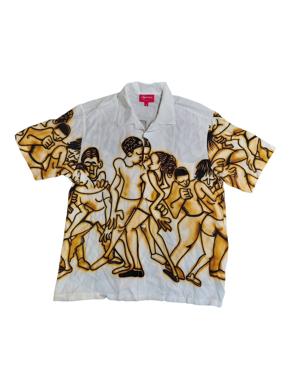 Supreme SS21 Dancing Figures Rayon Button Up Shirt Size SMALL